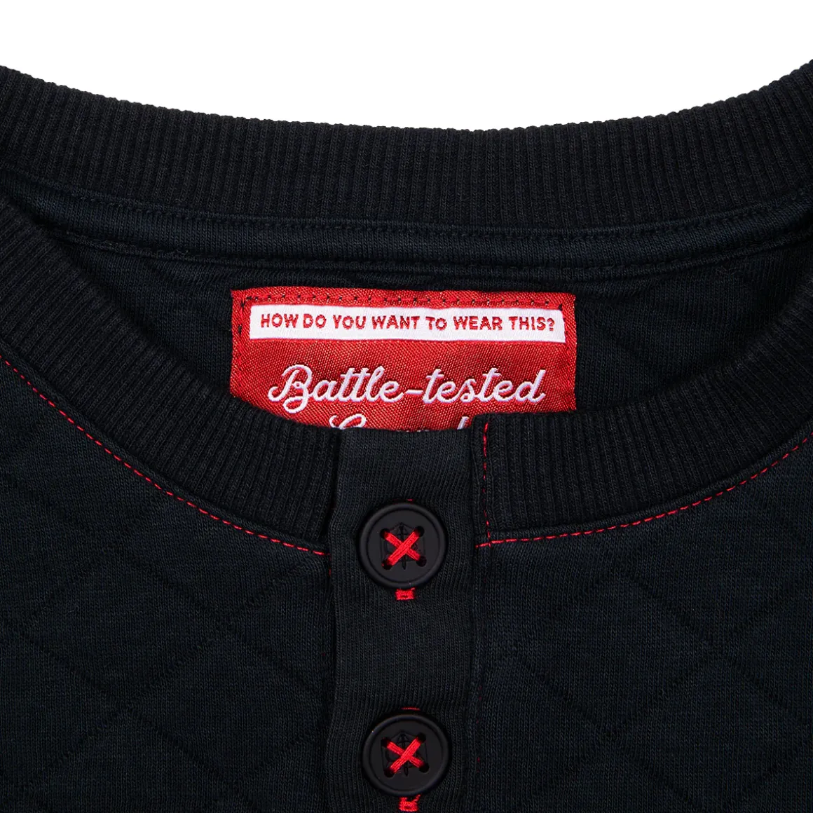 Fjord Stone Black Henley Long Sleeve Shirt